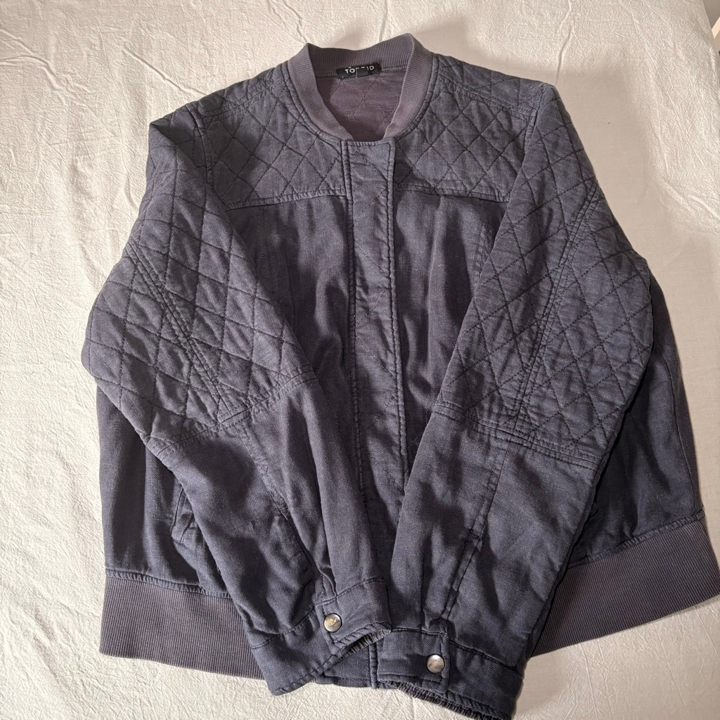 Women's Torrid Gray Quilted Bomber Jacket 1x